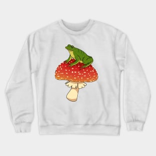 Frog on a shroom Crewneck Sweatshirt